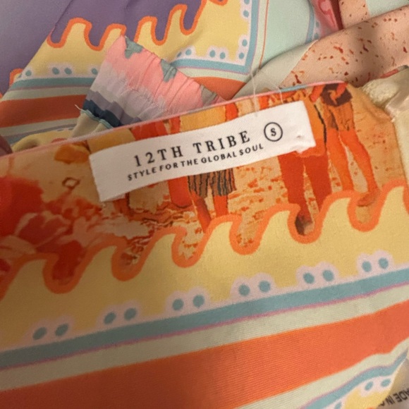 12th Tribe Kira Strapless Bandana Top & Kira Printed Pull-On Pants Set – Size S - Picture 8 of 10